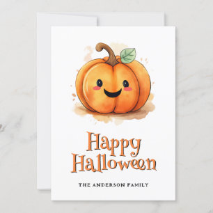 Pumpkins Ghosts kids Halloween Card Feiertagskarte