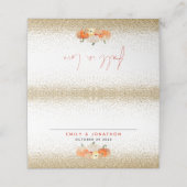 Pumpkins Glitzer fallen in Lieben Namen Hochzeitsp Platzkarte (Außenseite Aufgefaltet)