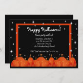 Pumpkins Glückliche HalloweenParty Einladung (Vorne/Hinten)