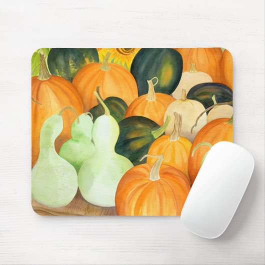 Pumpkins & Gourds Fall Mousepad (Mit Mouse)