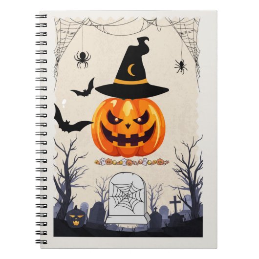 Pumpkins & Grabsteine: Ein Halloween-Notebook Notizblock (Vorderseite)
