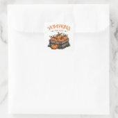 Pumpkins gratis - Herbstliebhaber Quadratischer Aufkleber (Tasche)