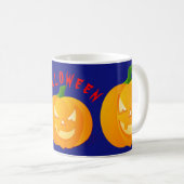 Pumpkins & Halloween Blue Coffee Tasse (VorderseiteRechts)