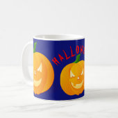 Pumpkins & Halloween Blue Coffee Tasse (Vorderseite Links)