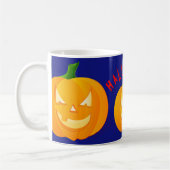 Pumpkins & Halloween Blue Coffee Tasse (Links)