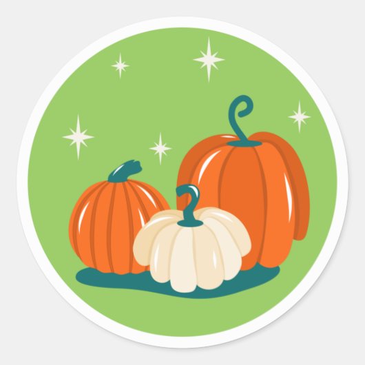 Pumpkins Halloween Classic Round Sticker (Vorderseite)