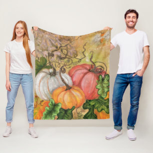 Pumpkins Halloween Fleece Blanket