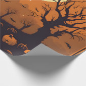 Pumpkins halloween geschenkpapier (Ecke)