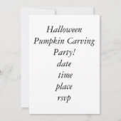 Pumpkins / Halloween Pumpkin Carving Party Einladung (Rückseite)