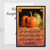 Pumpkins / Halloween Pumpkin Carving Party Einladung (Vorne/Hinten)