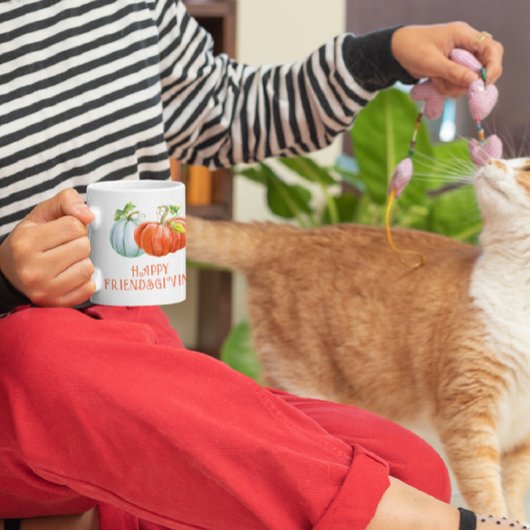 Pumpkins Happy Friendsgiving brennender orangefarb Kaffeetasse