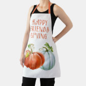 Pumpkins Happy Friendsgiving brennender orangefarb Schürze (InSitu)