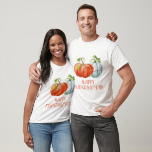 Pumpkins Happy Friendsgiving brennender orangefarb T-Shirt