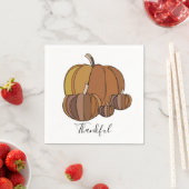 Pumpkins Happy Thanksgiving Serviette (Beispiel)
