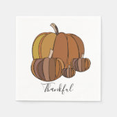 Pumpkins Happy Thanksgiving Serviette (Vorderseite)