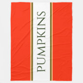 PUMPKINS Helle Herbst Orangenbraun weiße Streifen Fleecedecke (Vorderseite)