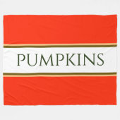 PUMPKINS Helle Herbst Orangenbraun weiße Streifen Fleecedecke (Vorderseite (Horizontal))