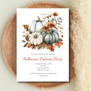 Pumpkins Herbst Blume Halloween-Party Einladung