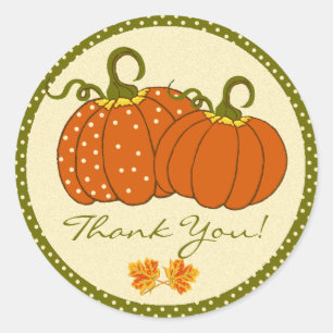 Pumpkins Herbst Danke Runder Aufkleber