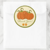 Pumpkins Herbst Danke Runder Aufkleber (Tasche)