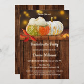 Pumpkins Herbst Junggeselinnen-Abschied Einladung (Vorne/Hinten)