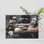 Pumpkins-Herbstbild Einladung (Stehend Vorderseite)