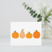 Pumpkins Herbstillustrierung Postkarte (Stehend Vorderseite)