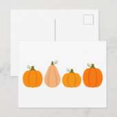 Pumpkins Herbstillustrierung Postkarte (Vorne/Hinten)