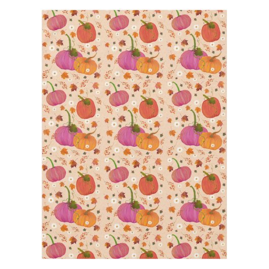 Pumpkins-Herbstlaub Tischdecke (Vorderseite)