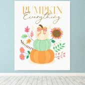 Pumpkins Herbstlaube Herbst Boho Florals Leinwanddruck (Insitu (Holzboden))
