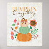 Pumpkins Herbstlaube Herbst Boho Florals Poster (Vorne)