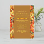 Pumpkins Herbstlaubs Erntedank Dinner Folieneinladung (Stehend vorne)