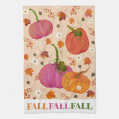 Pumpkins Herbstlaubs Muster Geschirrtuch (Vertikal)
