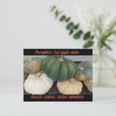 Pumpkins Herbstpostkarte Postkarte (Stehend Vorderseite)