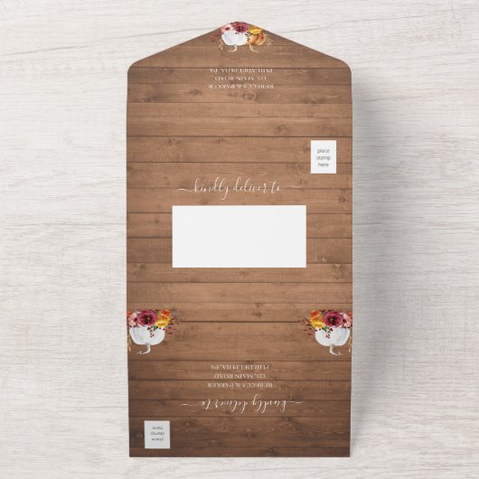 Pumpkins Hochzeiten in einem einzigen All In One Einladung (Außenbereich)