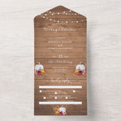 Pumpkins Hochzeiten in einem einzigen All In One Einladung (Innen Boden)