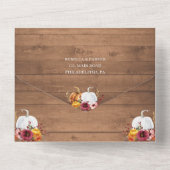 Pumpkins Hochzeiten in einem einzigen All In One Einladung (Rückseite)