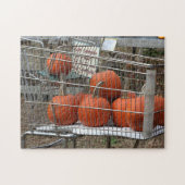 Pumpkins im Warenkorb Herbst Puzzle (Horizontal)