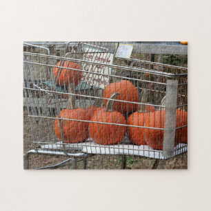 Pumpkins im Warenkorb Herbst Puzzle