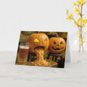 Pumpkins In a Bar Halloween Birthday Humor Karte (Gelbe Blume)