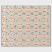 Pumpkins in Donuts Niedliches Muster Geschenkpapier (Flach)
