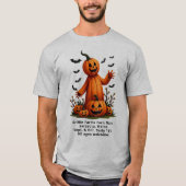 Pumpkins in Fledermäusen Saisonlandwirbeln T-Shirt (Vorderseite)