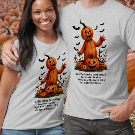 Pumpkins in Fledermäusen Saisonlandwirbeln T-Shirt