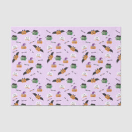 Pumpkins in Kostümmuster Trick oder Behandlung Lil Seidenpapier