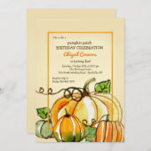 Pumpkins in Wasserfarbe Einladung (Vorne/Hinten)