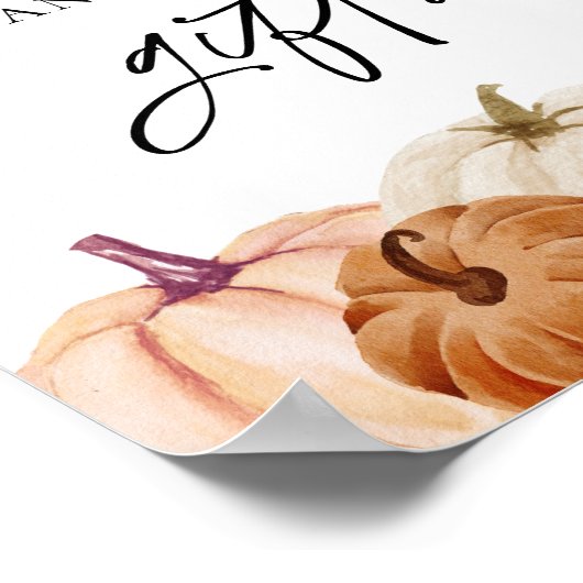 Pumpkins Karten und Geschenkzeichen Poster (Ecke)