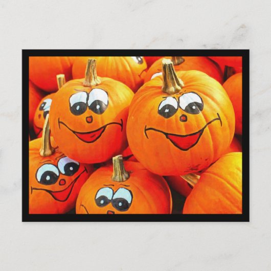Pumpkins Kürbislaternen Halloween-Party Postkarte (Vorderseite)