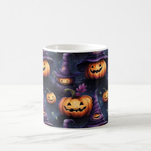 Pumpkins Magic Hats Halloween Kaffeetasse (Mittel)