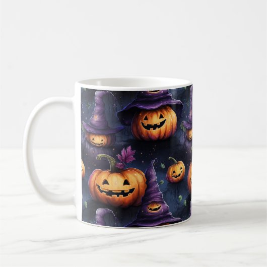 Pumpkins Magic Hats Halloween Kaffeetasse (Links)