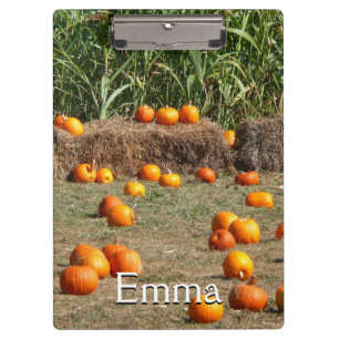 Pumpkins, Mais und Hay Herbst Erntefotografie Klemmbrett